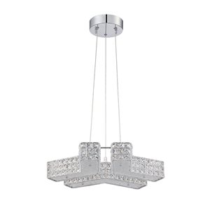 Kendal Lighting CARINA Chrome 6 Light 20-in Optic Crystal Pendant