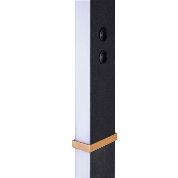 Kendal Lighting PLEX Black and Brass LED Torchiere