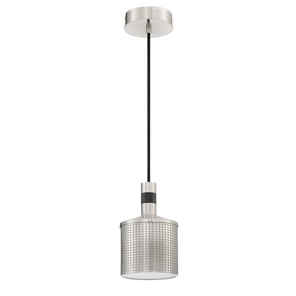 Kendal Lighting AXIS Satin Nickel/ Black 1-Light Pendant