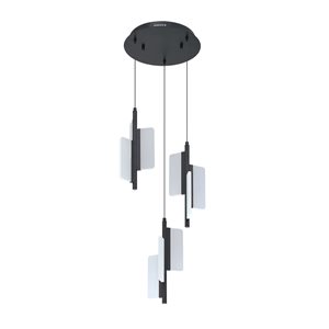 Kendal Lighting PHAEDRA Black 9-Light LED Multi-Light Pendant