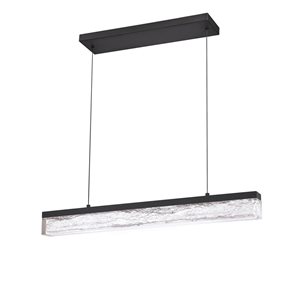 Kendal Lighting BLACK ICE 32-in Ice LED Linear Pendant