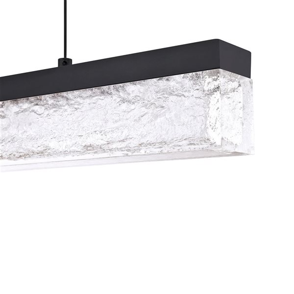 Kendal Lighting BLACK ICE 32-in Ice LED Linear Pendant