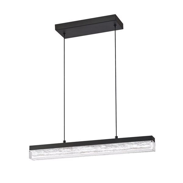 Kendal Lighting BLACK ICE 24-in Ice LED Linear Pendant