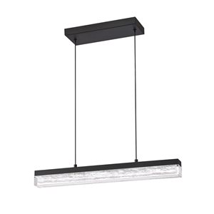 Kendal Lighting BLACK ICE 24-in Ice LED Linear Pendant