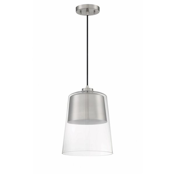 Kendal Lighting CALADON Satin Nickel 1-Light Pendant