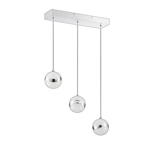 Kendal Lighting MYSTYKE Chrome 3-Light LED Island Light