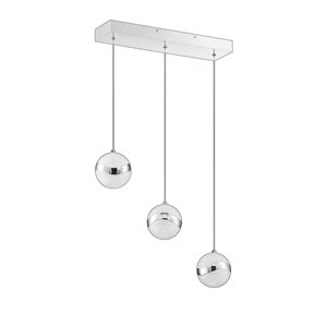 Kendal Lighting MYSTYKE Chrome 3-Light LED Island Light