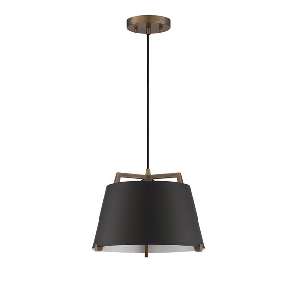 Kendal Lighting SKY Black/Brass 1-Light Pendant