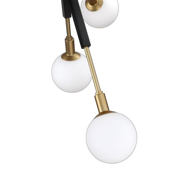 Kendal Lighting AMBIENCE Black/Brass 13-Light Pendant