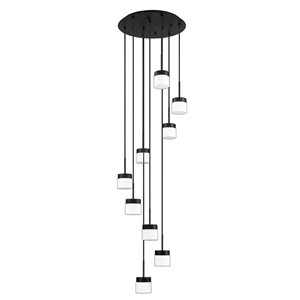 Kendal Lighting NUON Black 9-Light Multi-Light Pendant