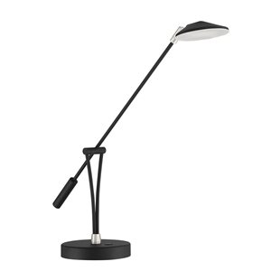 Lampe de bureau LAHOYA Kendal Lighting, noir et nickel satiné