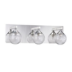 Kendal Lighting FYBRA Chrome 3-Light Vanity Light