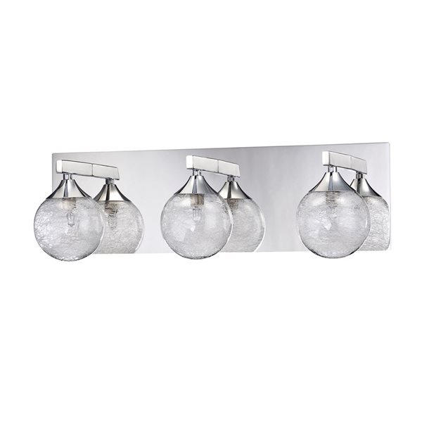 Kendal Lighting FYBRA Chrome 3-Light Vanity Light