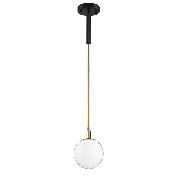 Kendal Lighting AMBIENCE Black/Brass 1-Light Pendant