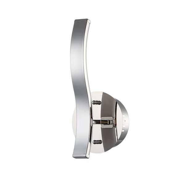 Kendal Lighting WAVE Chrome 12-in LED Wall Sconce - Inward Light Direction