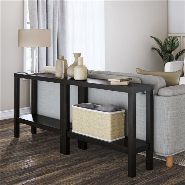 Ameriwood Home Parsons 30-in H Espresso Engineered Wood 2-Piece Twin Console Set