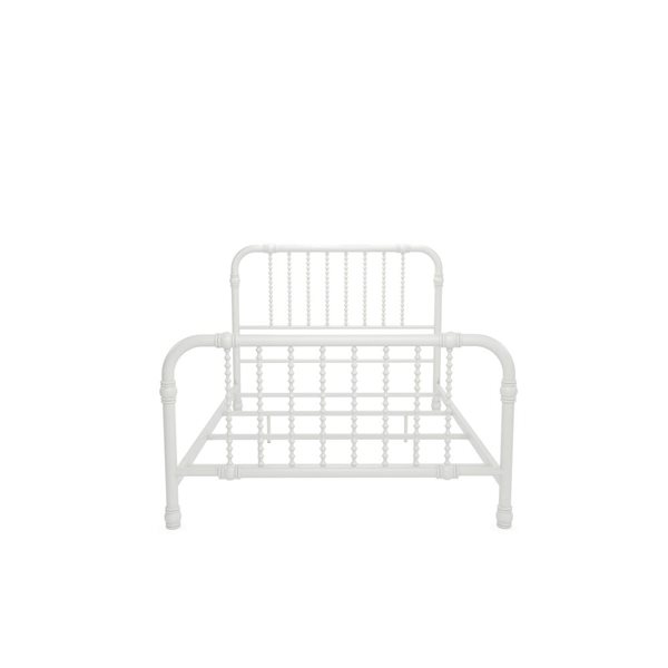 Little Seeds Monarch Hill White Metal Full-Size Bedframe