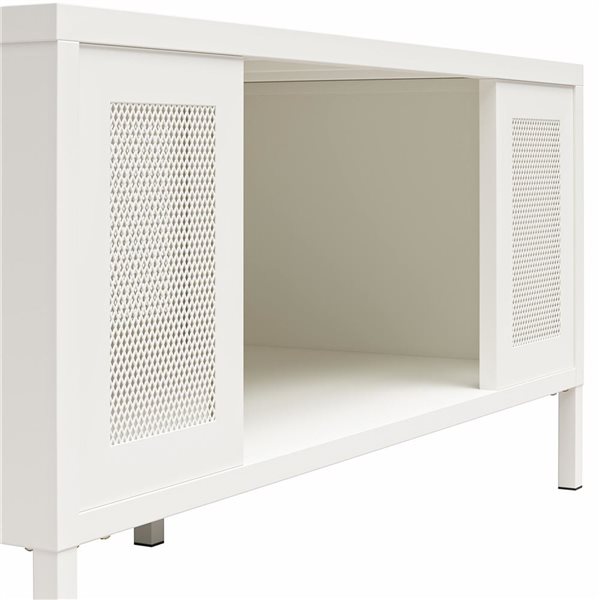 Table basse Sunset District Systembuild Evolution en métal blanc doux