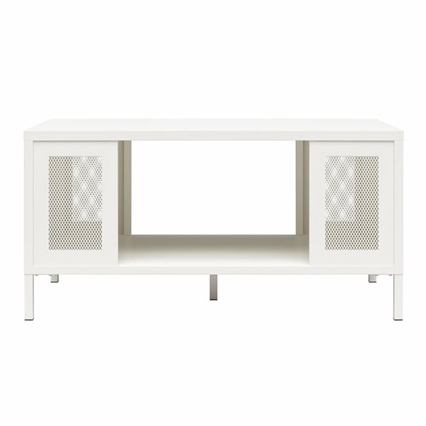 Table basse Sunset District Systembuild Evolution en métal blanc doux