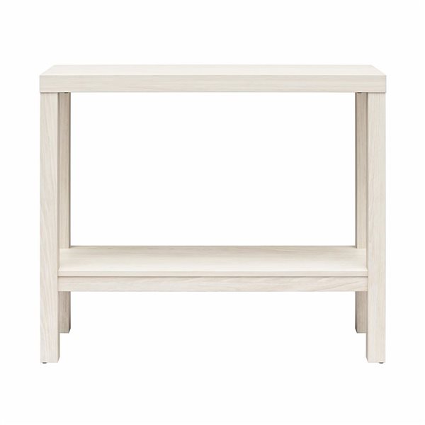 Duo de consoles jumelles en bois d’ingénierie Parsons Ameriwood Home chêne blanc, 30 po h.