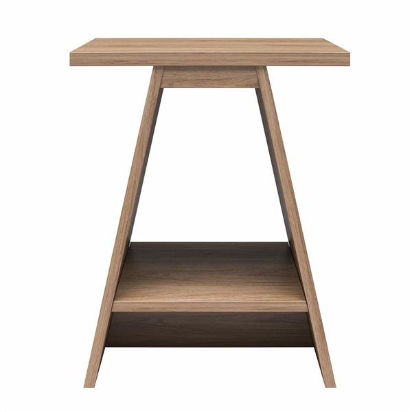 Tables d’appoint en A en bois d’ingénierie noyer Danton Ameriwood Home, 20 po l. x 20 po p. x 24 po h., jeu de 2