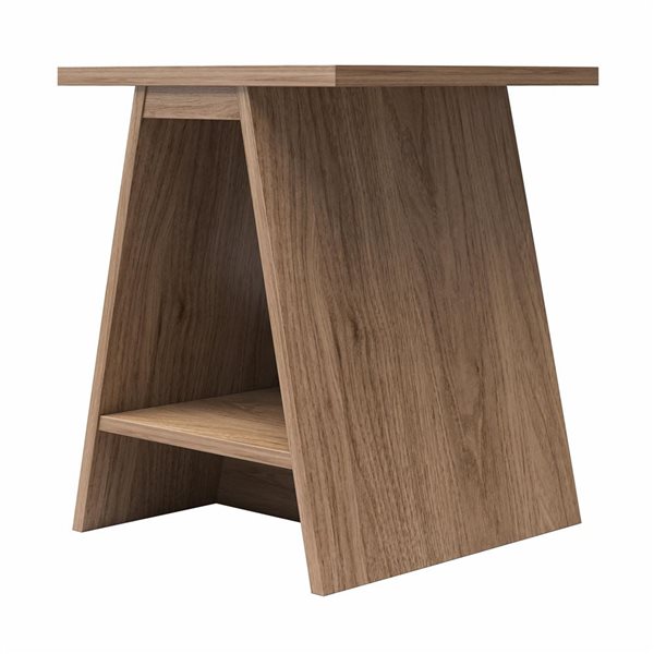 Ameriwood Home Danton 20 W x 20 D x 24-in H Walnut Engineered Wood A-Frame End Tables - Set of 2