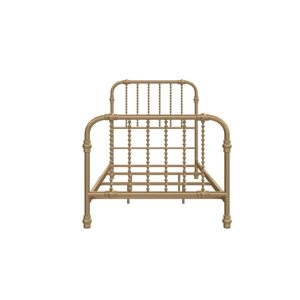 Little Seeds Monarch Hill Gold Metal Twin-Size Bedframe
