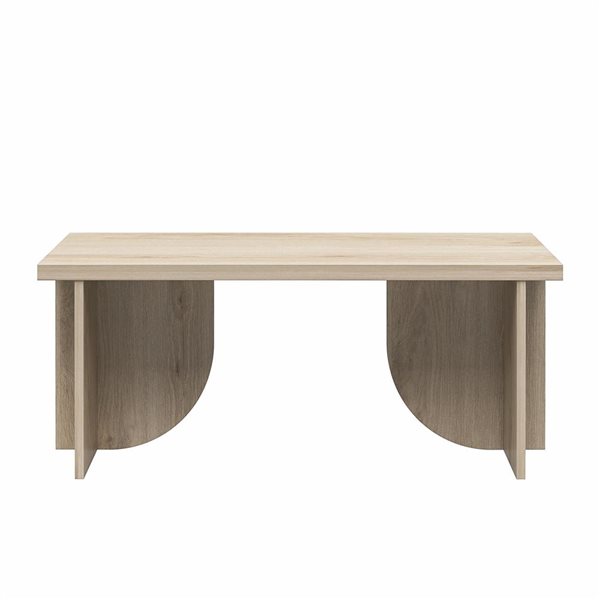 Table basse rectangulaire Voler de Novogratz en panneau de particules chêne clair