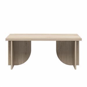 Table basse rectangulaire Voler de Novogratz en panneau de particules chêne clair