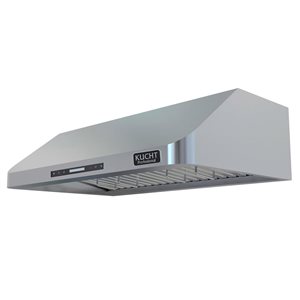 KUCHT 48-in 1200 CFM 3-Speed Fan Under Cabinet Range Hood - Stainless Steel