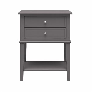 Ameriwood Home Franklin Graphite Accent Table with 2 Drawers