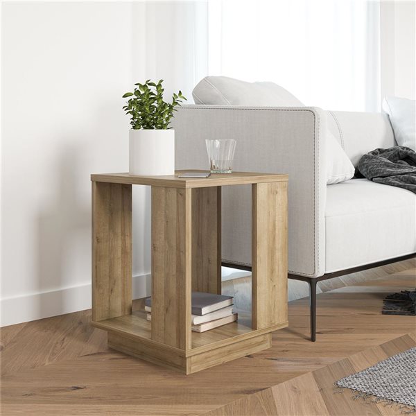 Table d’appoint contemporaine Knowle d’Ameriwood Home, naturel