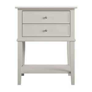 Ameriwood Home Franklin Taupe Accent Table with 2 Drawers