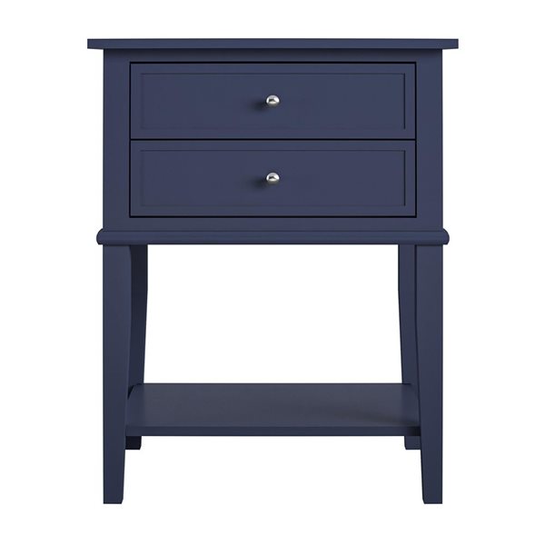 Ameriwood Home Franklin Navy Accent Table with 2 Drawers