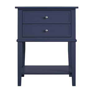 Ameriwood Home Franklin Navy Accent Table with 2 Drawers