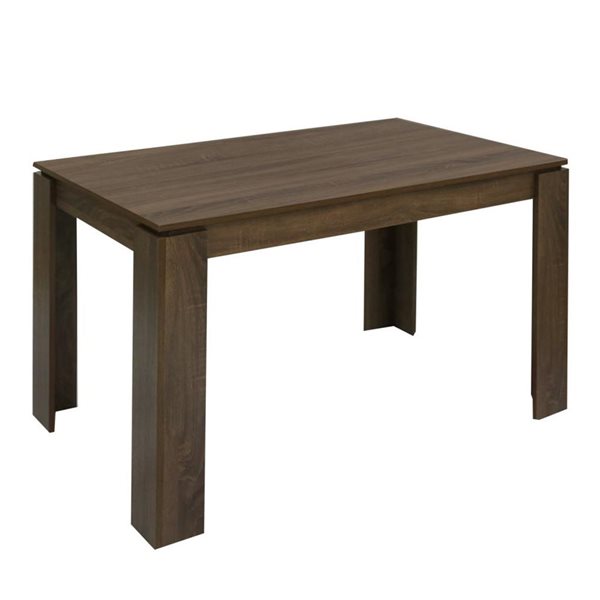 Homy Casa 63-in Farmhouse Brown Rectangle Dining Table