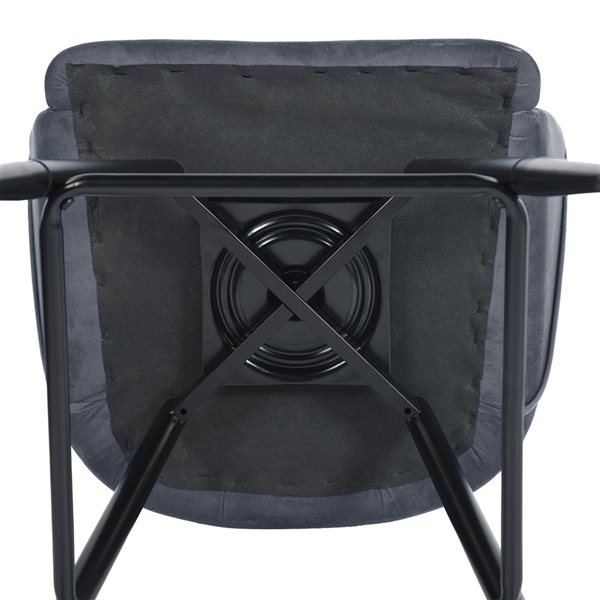 Tabouret de comptoir Homy Casa 26 po en velours gris