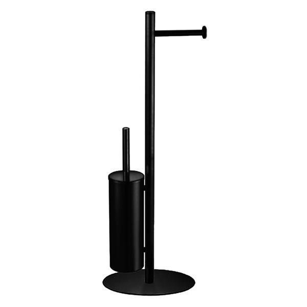 Agua Canada Diana Matte Black Freestanding Toilet Paper Holder