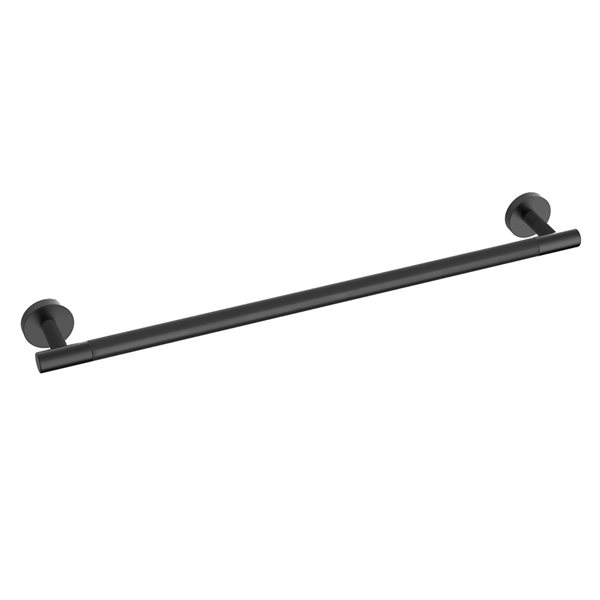 Agua Canada Danila 24-in Matte Black Metal Towel Bar
