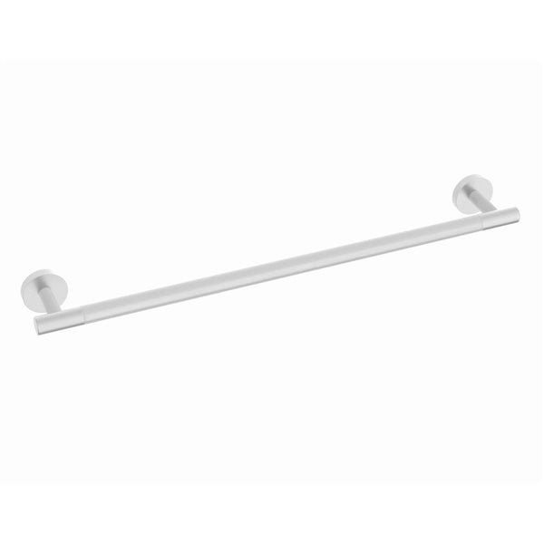 Agua Canada Danila 24-in Matte White Metal Towel Bar