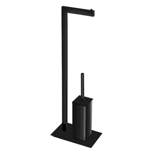 Agua Canada Daniella Matte Black Freestanding Toilet Paper Holder