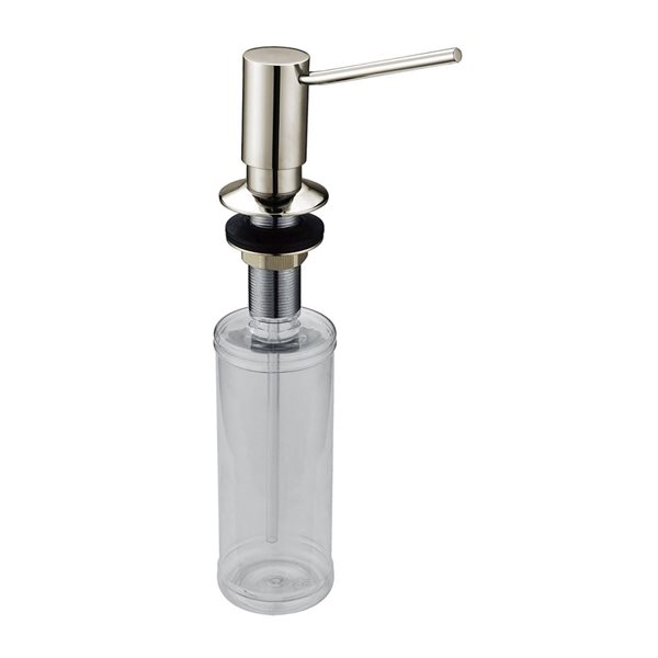 Agua Canada Maximus Brushed Nickel Undermount Round Soap Dispenser