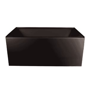 Agua Canada Brio 60-in Matte Black Acrylic Rectangle Right Alcove Bathtub