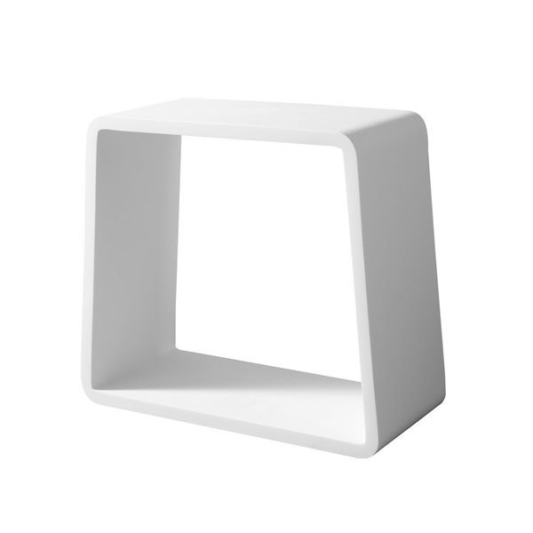 Agua Canada Dodu 16.5 L x 8.75 W x 16.5-in H Matte White Corian Shower Stool