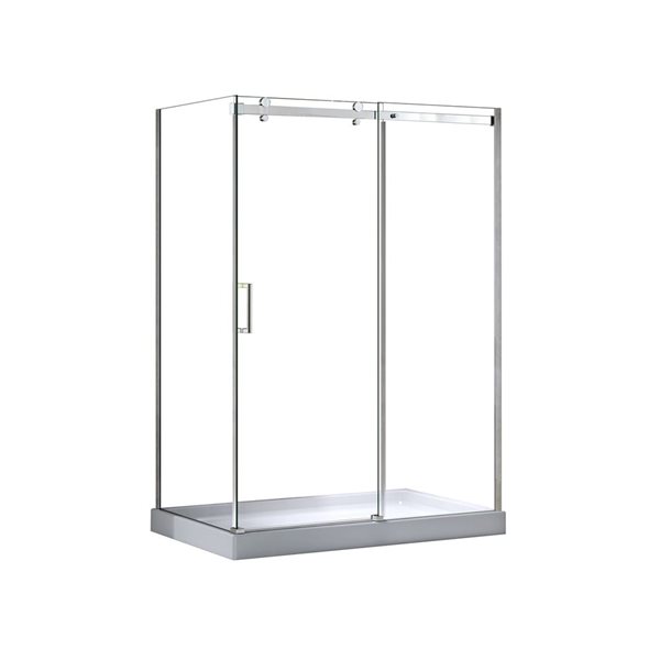 Agua Canada CLD 36 x 78.75-in Chrome Corner Shower Return Panel