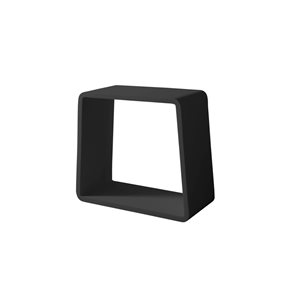 Banc de douche en Corian noir mat Dodu d'Agua Canada 16,5 L. x 8,75 l. x 16,5 po h.