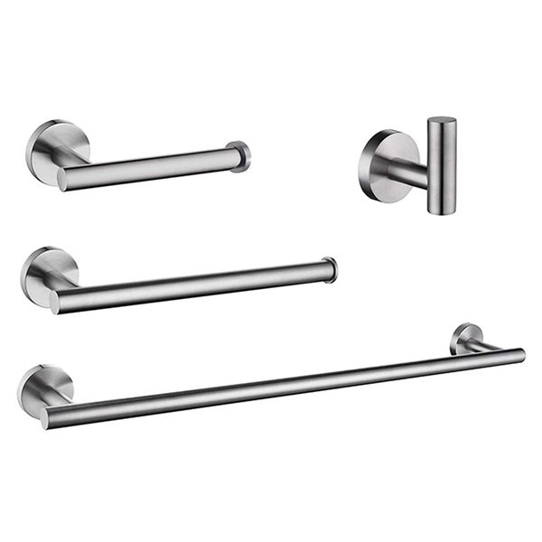 Agua Canada Daphne Polished Chrome 4-Piece Modern Round Bathroom ...
