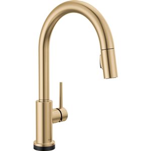 DELTA Trinsic Single Handle Pull-Down Kitchen Faucet Featuring Touch2O Technology - Champagne Bronze