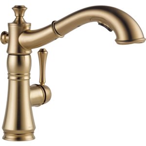 DELTA Cassidy Single Handle Pull-Out Kitchen Faucet - Champagne Bronze