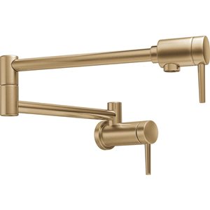 DELTA Contemporary Wall Mount Pot Filler Faucet - Champagne Bronze